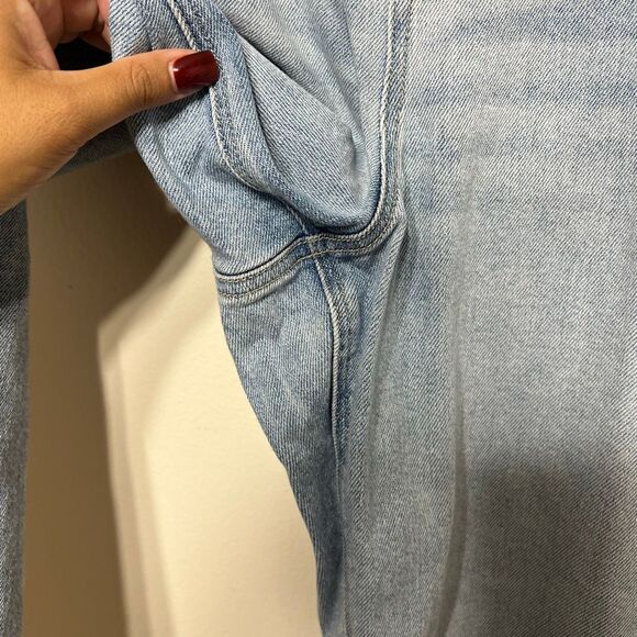 American Eagle Light Wash Mom Straight Jeans 20 Short Women Plus Size - Picture 3 of 11